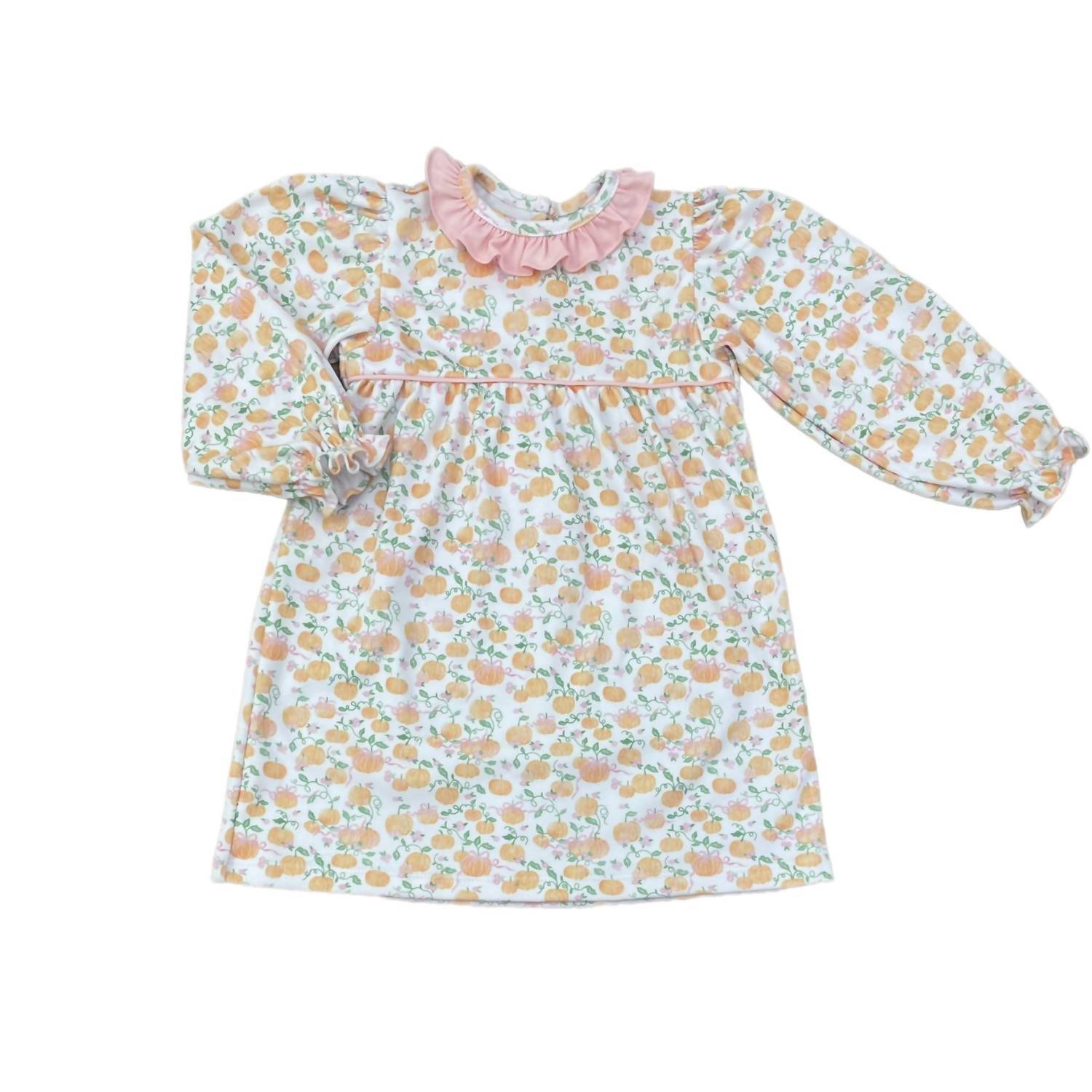 New Love, George Girl's Long Sleeve Knit Pumpkin Dress In Pink